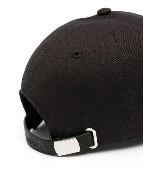 McQueen Black Baseball Hat With Logo for men