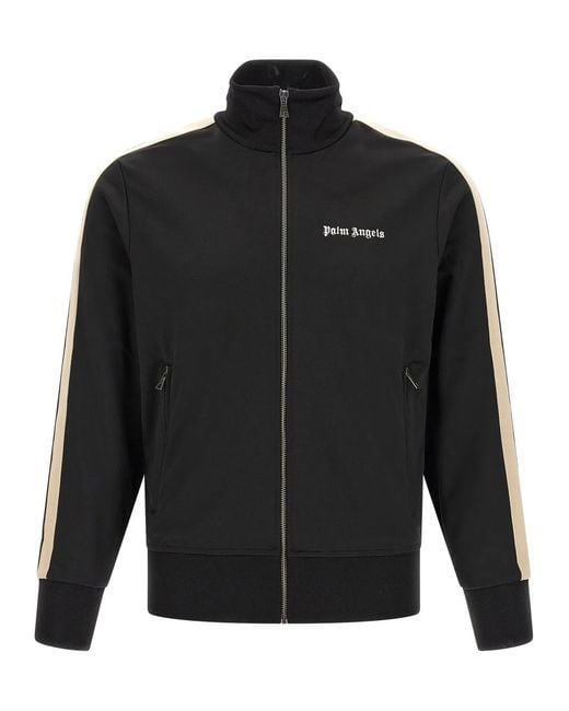 Palm Angels Black Classic Track Banded Sweatshirt for men