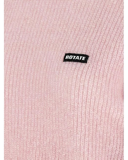 ROTATE BIRGER CHRISTENSEN Pink Rotate Birger Christensen 'Knit Puff' Sweater