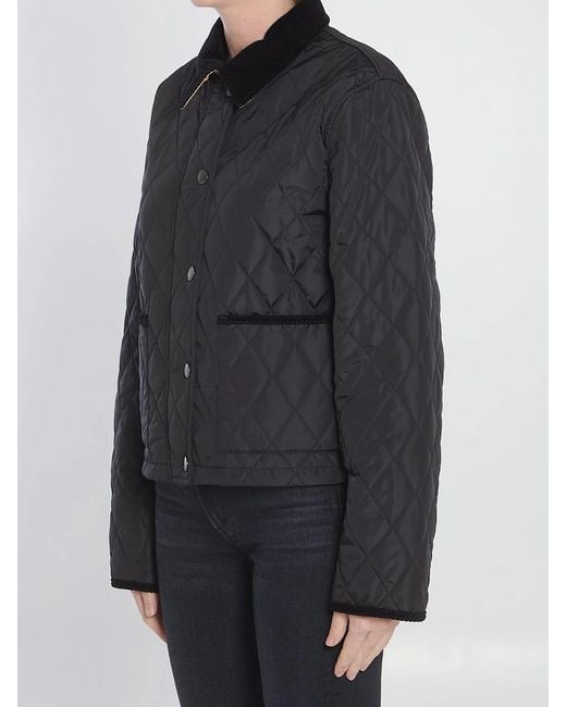Burberry Black Cropped Quilted Jacket