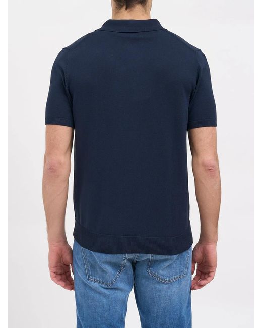 Daniele Alessandrini Blue Cotton Shirt Sweater for men
