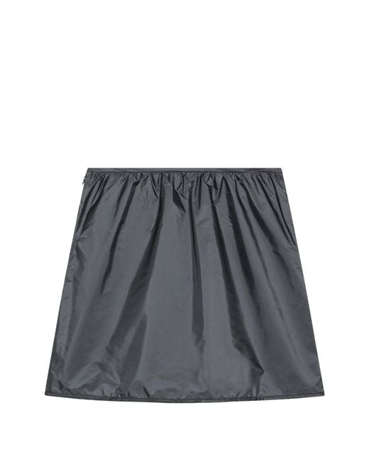 Miu Miu Gray Technical Fabric Skirt