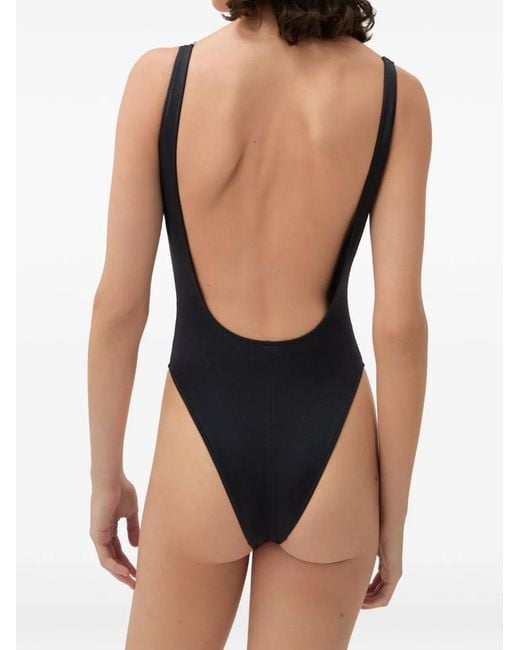Versace Black Polyamide Elastane Beachwear