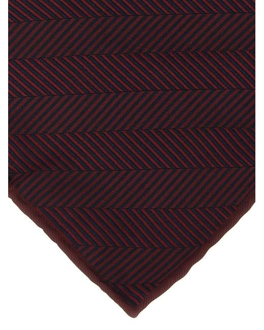 Brunello Cucinelli Purple Chevron Pocket Clutch for men