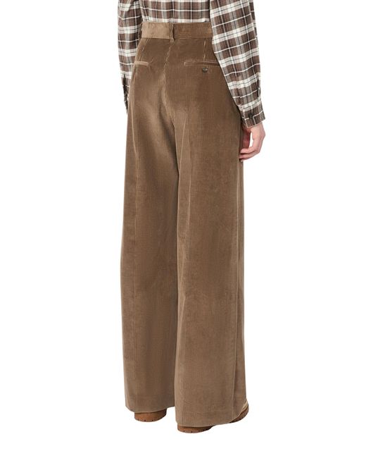 Weekend by Maxmara Brown Cotton Velvet Trousers