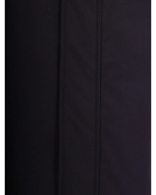 Herno Blue Hooded Zip-Fastening Coat for men