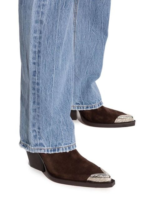 Paris Texas Brown Suede Heeled Ankle Boots "Dallas"