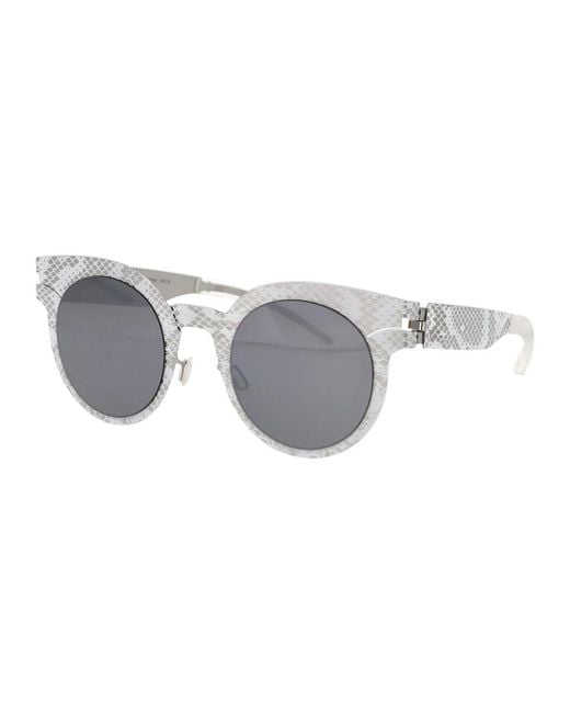 Mykita Gray Python Dark Solid Metal Sunglasses