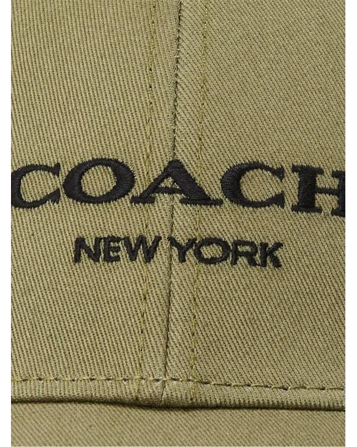 COACH Green Embroidered Logo Baseball Cap