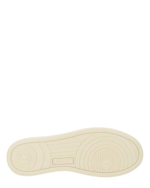 Autry White "Medalist Low" Sneaker for men