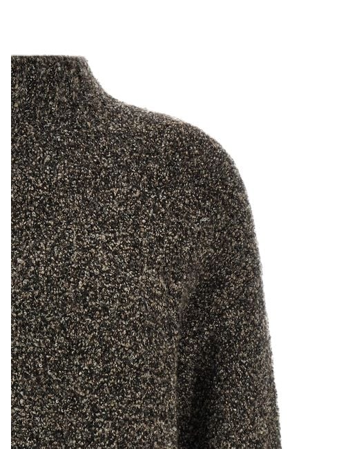 Agnona Gray Mqaglia High Neck Bouclé