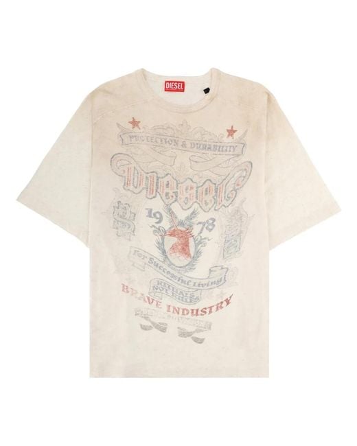 DIESEL White T-Shirt "Alecy" for men