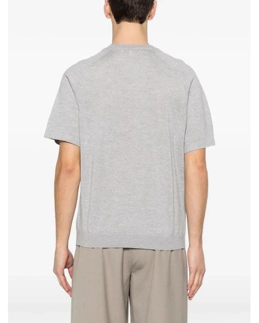 Maison Kitsuné Gray Logo T-Shirt for men
