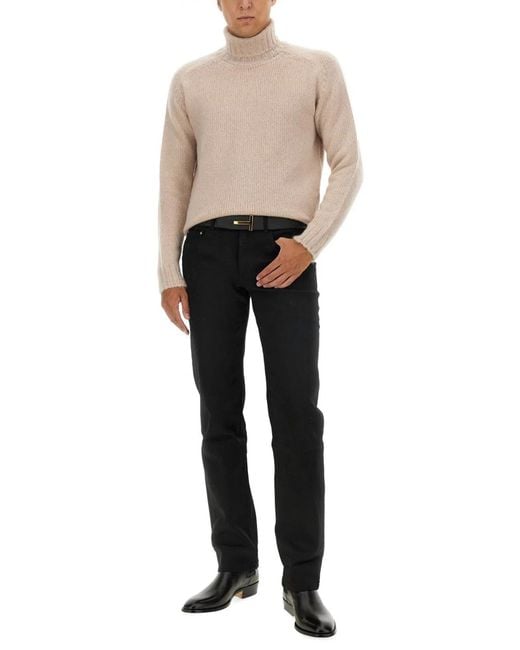 Tom Ford Natural Turtleneck Jersey for men