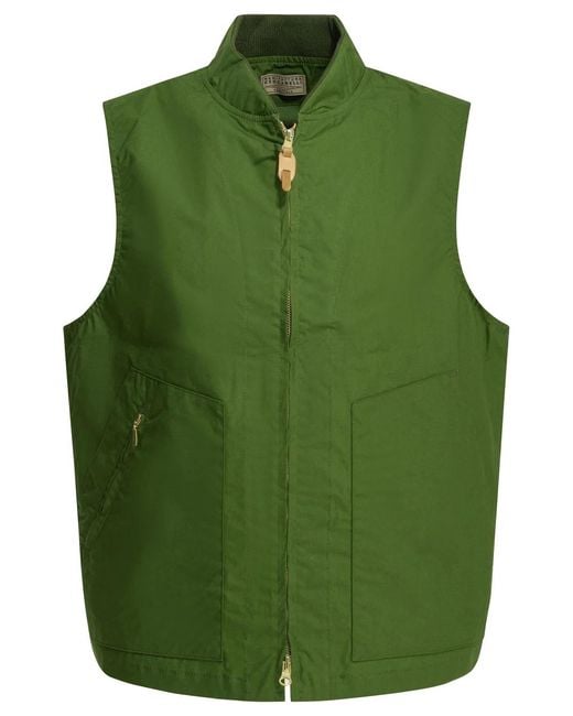 Manifattura Ceccarelli Green "New Travel Vest" Sleeveless Jacket for men