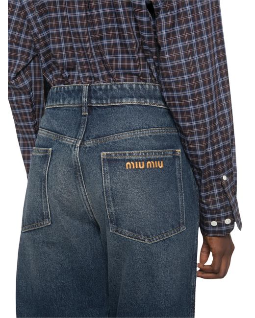 Miu Miu Blue Denim Trousers