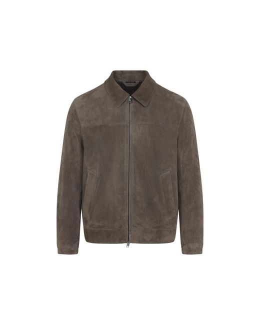 Brioni Gray Teak Shirt Collar Blouson for men