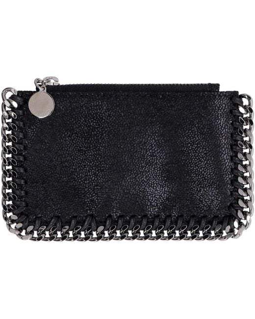 Stella McCartney Black Falabella Shaggy Deer Card Case