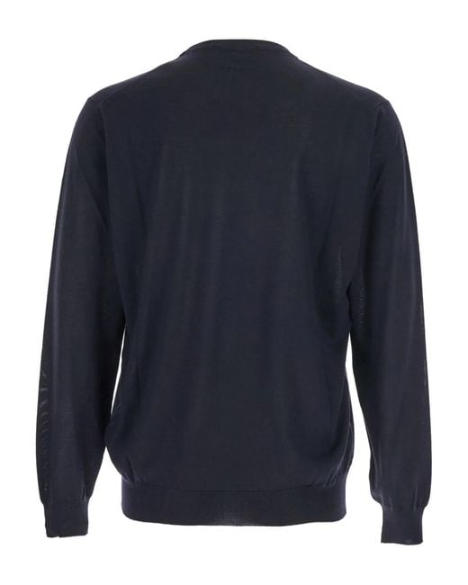 Lardini Blue Crew Neck Pullover for men