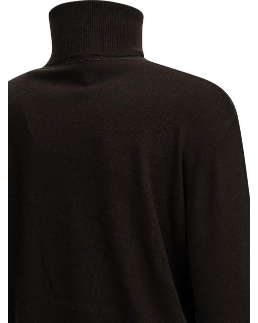 Brunello Cucinelli Black Cashmere Turtleneck Sweater
