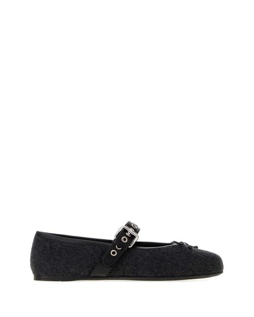Miu Miu Black Ballerina Flats