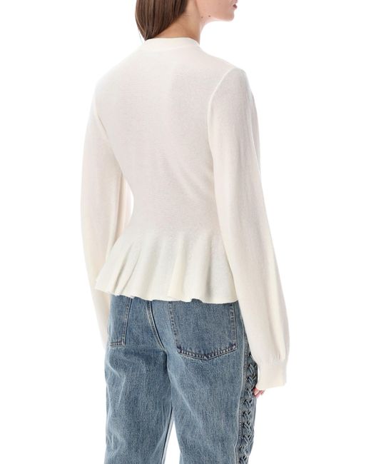 ROTATE BIRGER CHRISTENSEN Blue Rotate Sculptured Knit Cardigan