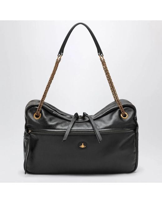 Vivienne Westwood Black Dolce Large Shoulder Bag