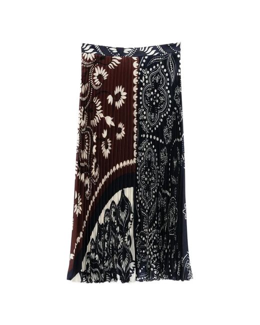 Weekend by Maxmara Black Milord Pleated Skirt Stained