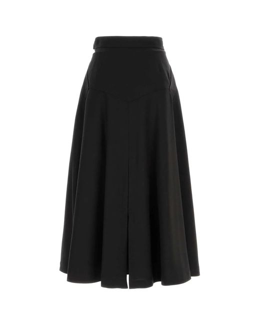Burberry Black Twill Skirt