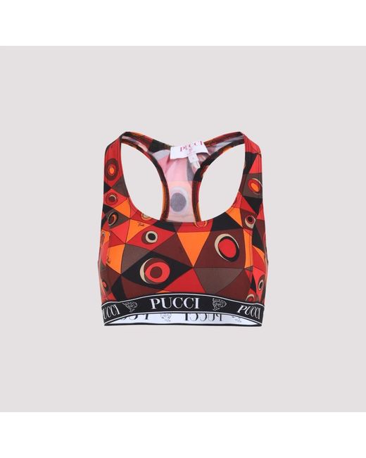 Emilio Pucci Red Polyamide Bra Top