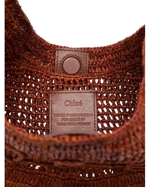 Chloé Brown Summer Banana Rafia Hobo Bag