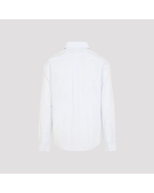 Jacquemus White Striped Logo Simon Shirt for men