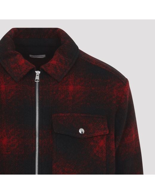 Moncler Red Bright Shirt Jacket for men