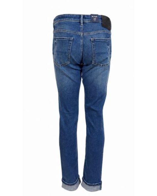Re-hash Blue Cotton Trousers for men