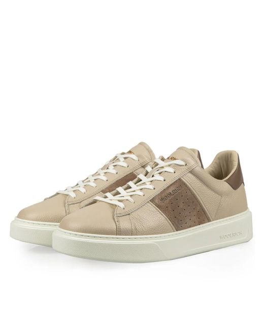 Woolrich Brown Classic Court Band Blubber Suede Sneakers for men