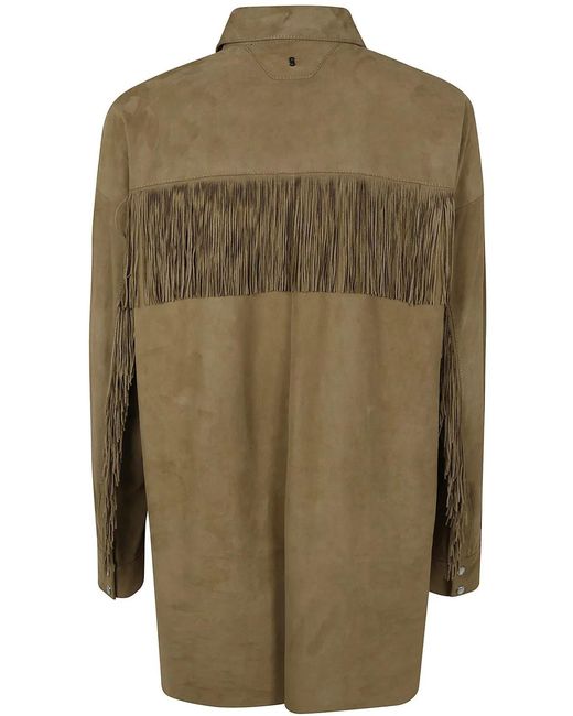 Salvatore Santoro Green Oversized Leather Jacket