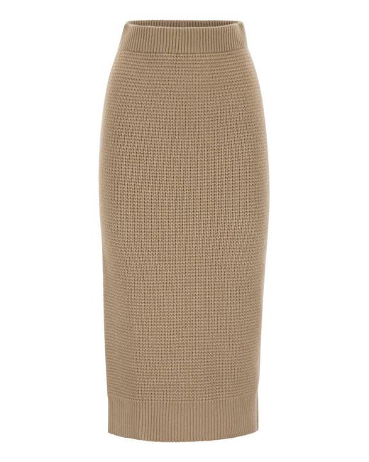 Peserico Natural Long Skirt