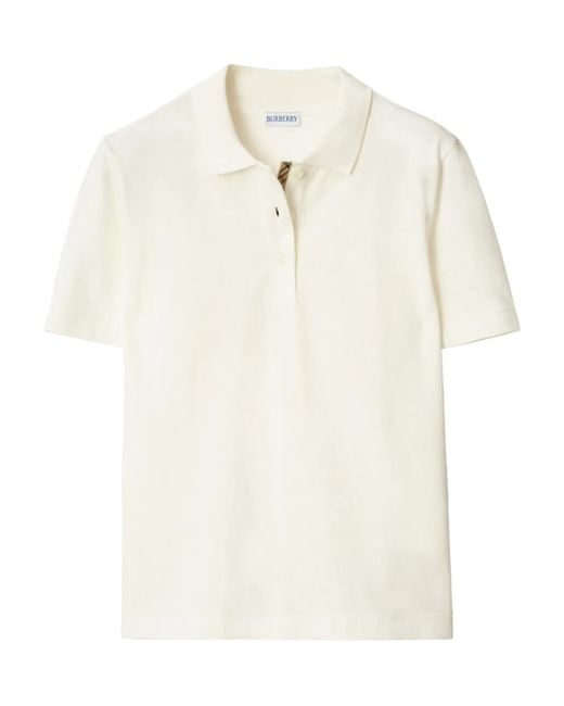 Burberry White Logo Cotton T-Shirt