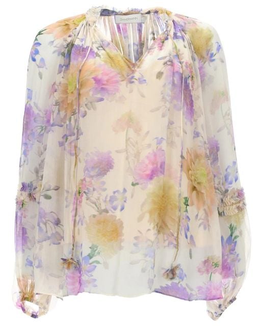 Zimmermann Pink Blusa "Luna"