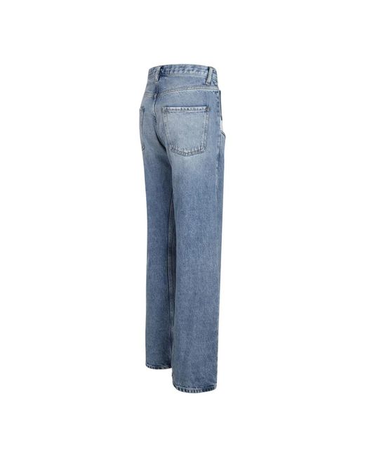 Maison Margiela Blue Straight Jeans With Contrasted Pockets