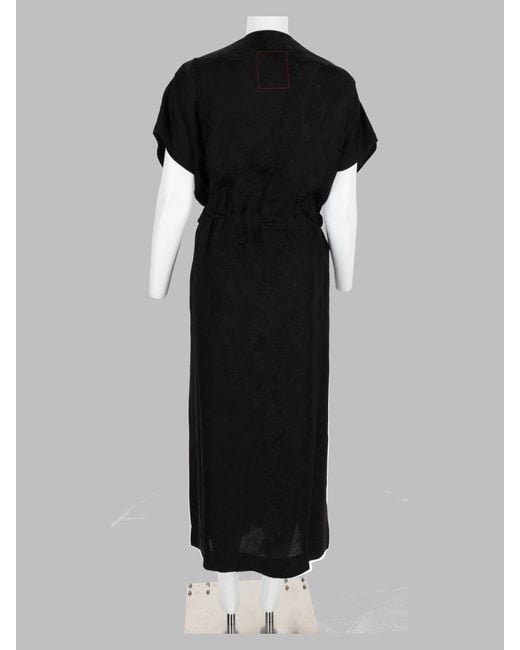 Uma Wang Black Viscose-Cupro Dress For