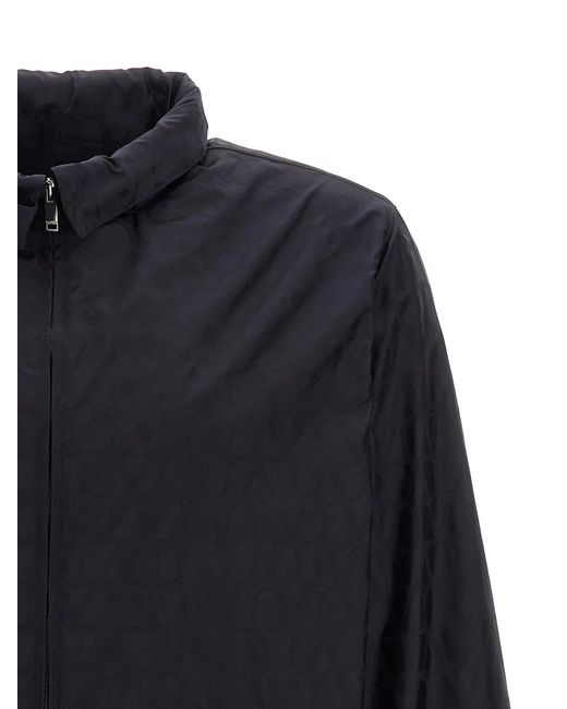 Valentino Garavani Blue 'Toile Iconographe' Windbreaker for men