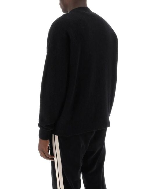 Palm Angels Black Basic Logo Sweater for men