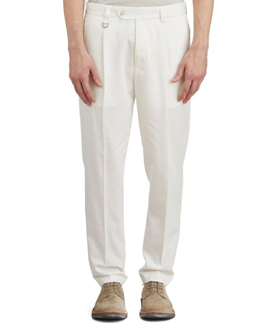 Paolo Pecora White Pants With Pence for men