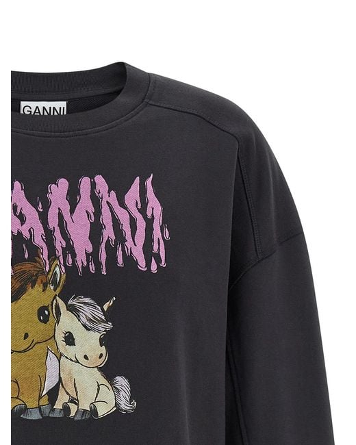Ganni Blue 'Isoli' Sweatshirt