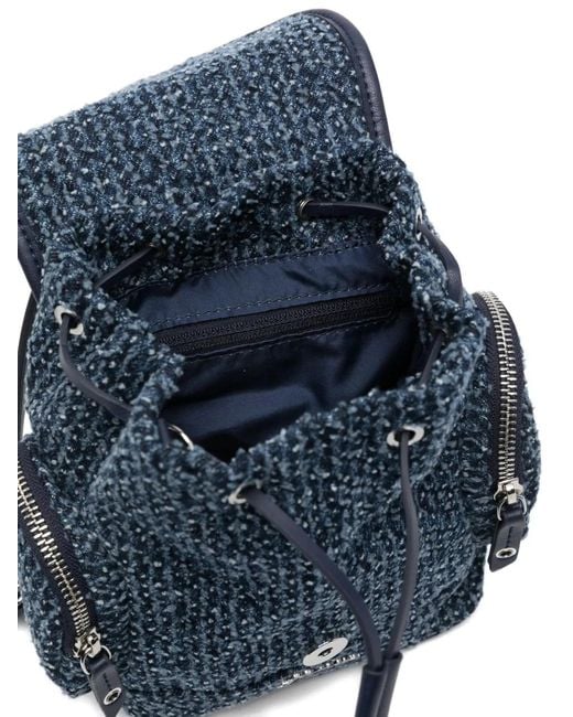Ganni Blue Mini Denim Backpack
