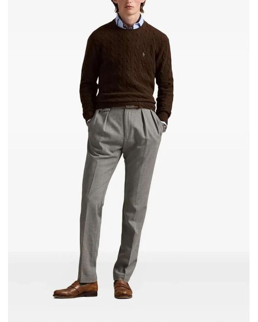 Polo Ralph Lauren Brown Long Sleeve Pullover for men