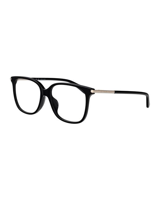 McQueen Black Transparent Acetate Glasses