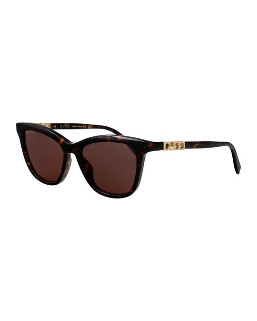 Gucci Brown Havana-Havana- Acetate Sunglasses