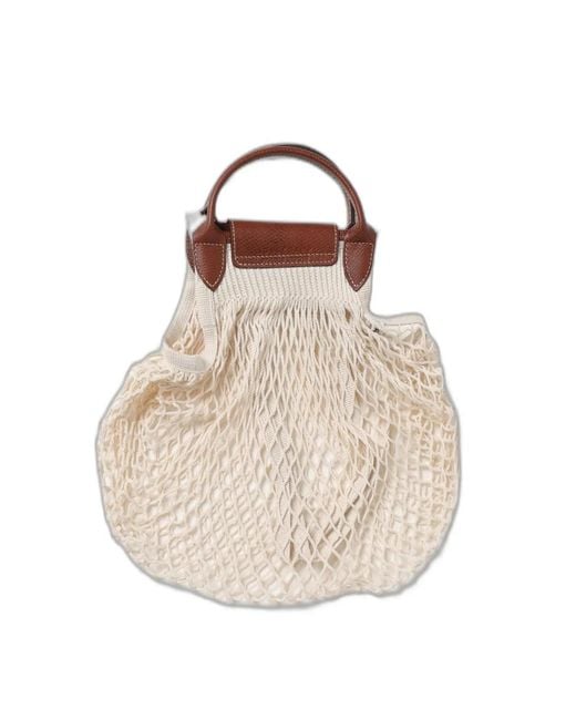 Longchamp Natural Ecru La Pliage Filet Small